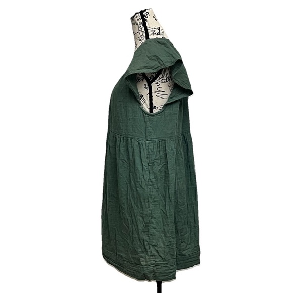 Old Navy Flutter-Sleeve V-Neck Mini Swing Dress Gauze Slub Knit Beach Babydoll M - Picture 4 of 8